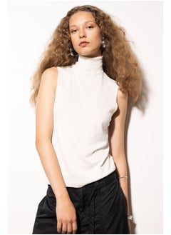 DeFacto Woman Tricot Regular Fit Turtle Neck Sleeveless Pullover  - Image 1