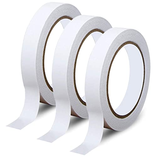 AIPL Double Sided Tape 0.6" Inch X 30 Meter Double Coated Multipurpose Tissue Tape Craft DIY Tape White Color for LED Strip Light Office Home Car Décor - Image 1