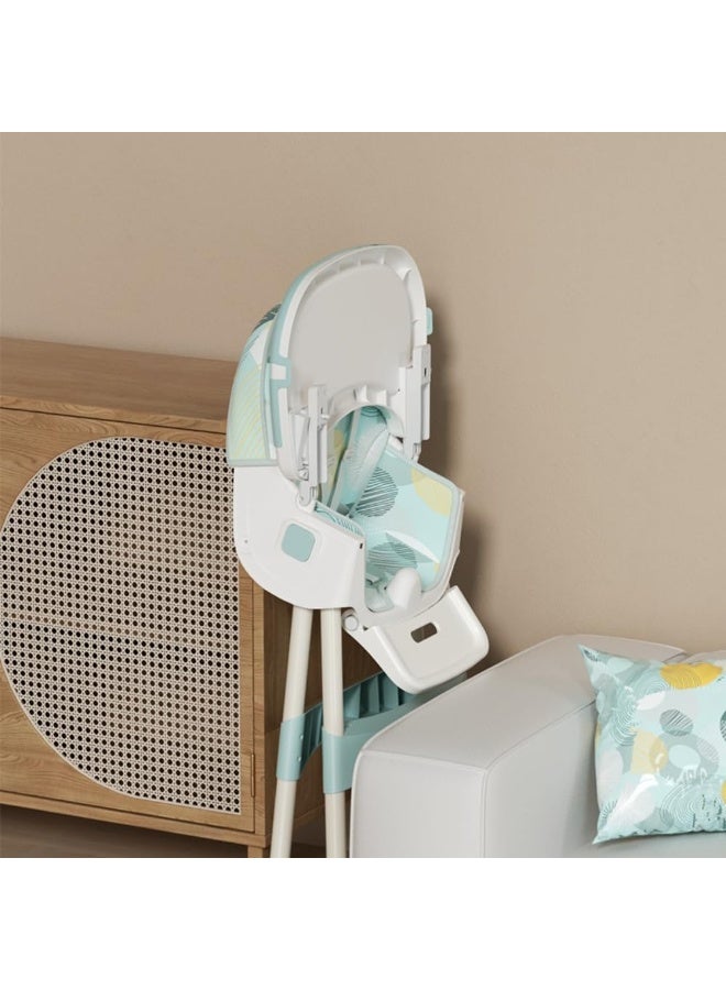 Kidilo 2-in-1 Foldable Baby High Chair & Rocking Chair - Adjustable Recliner with 360° Wheels(8131A) - Image 2