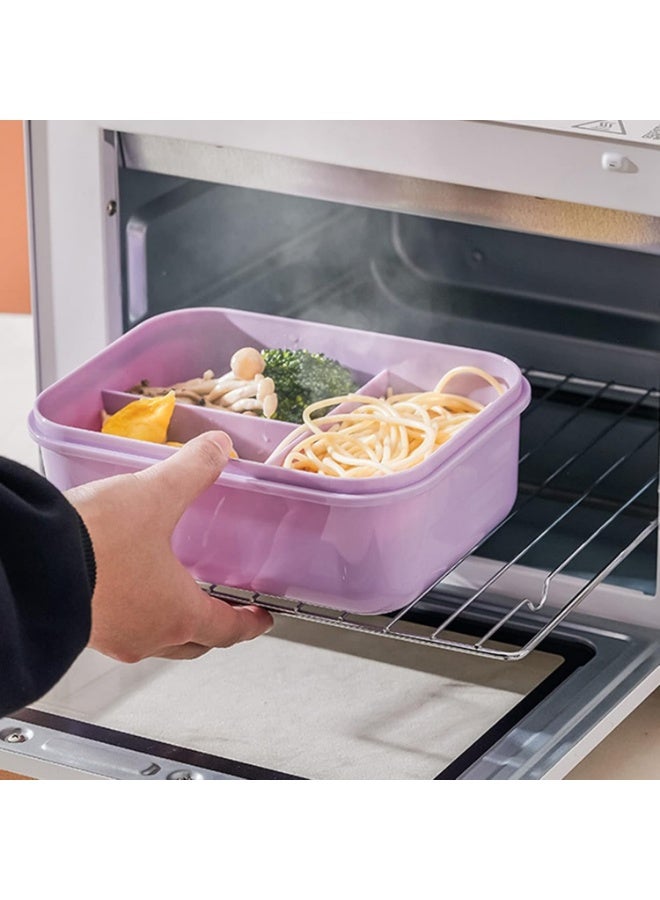 روییيس صناديق غداء بينتو، صندوق غداء بينتو قابل للتركيب سعة 1250 مل للبالغين، حاوية غداء مقاومة للتسرب، آمن للاستخدام في الميكروويف وغسالة الصحون متوفرة - Image 2