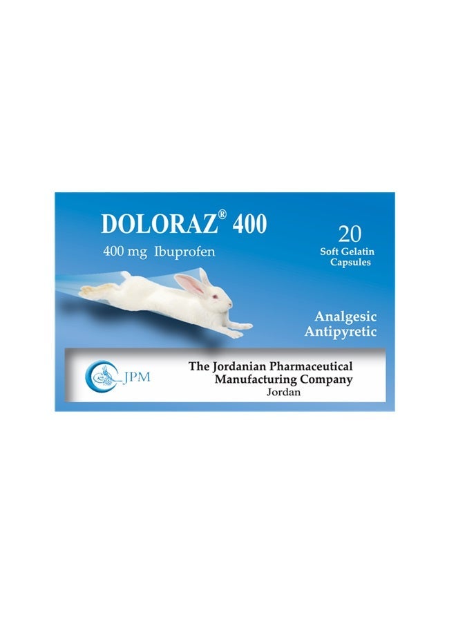 Doloraz 400mg 20 Soft Gelatin Capsules