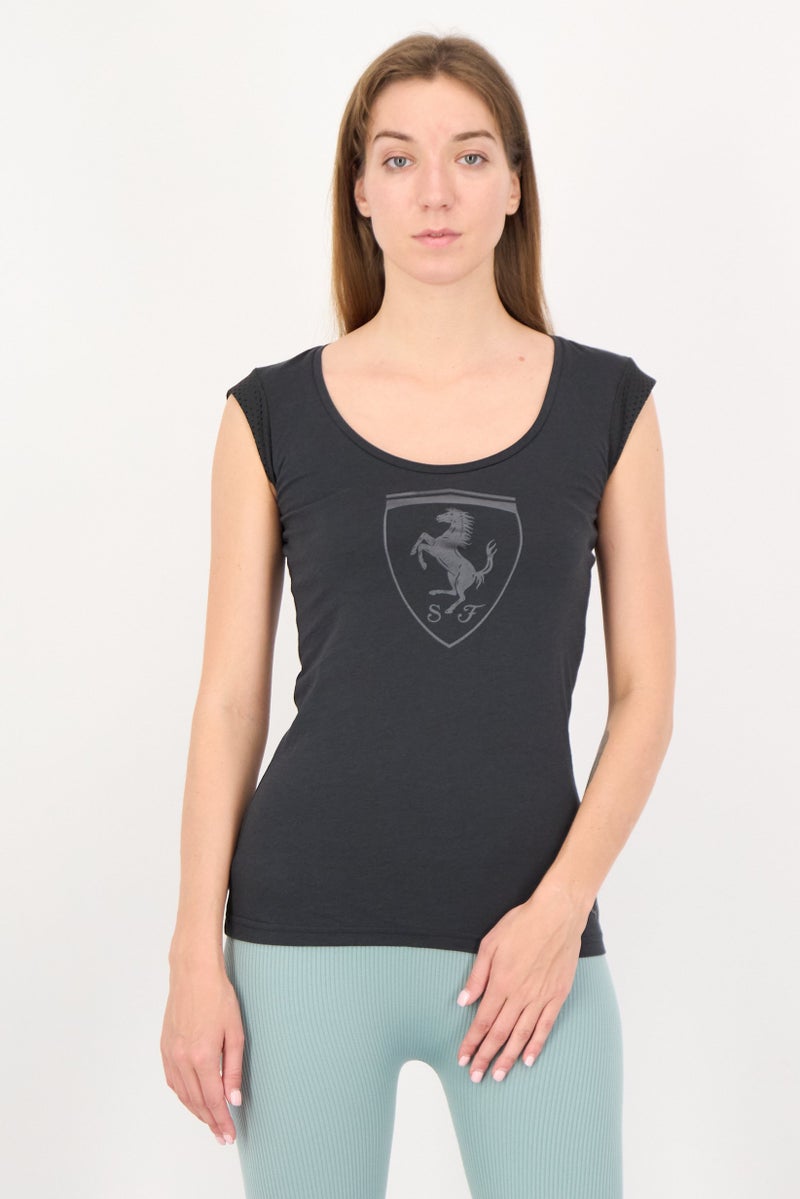 Puma x Scuderia Women  Sportswear Fit Short Short Sleeve Training Top, Black - Image 1