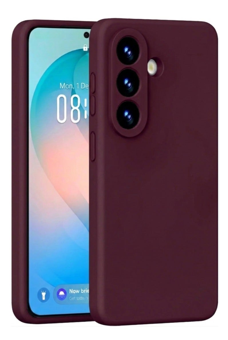 Samsung Galaxy S26 Case Silicone Soft Rubber Gel Protective Cover For Galaxy S26 Matte Plain Solid Color Cover with Camera Protection For Samsung Galaxy S26 6.3-inch - Image 1