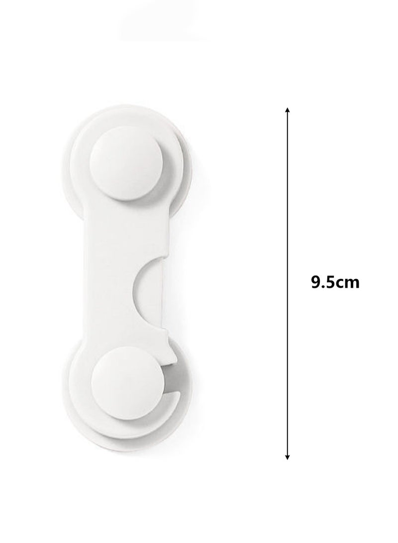 6 Pack Multifunctional Baby Anti-Pinch Drawer Lock Child Safety Lock Baby Protection Children's Products Cabinet Door Easy to Install Lock (Milky White) - Image 2