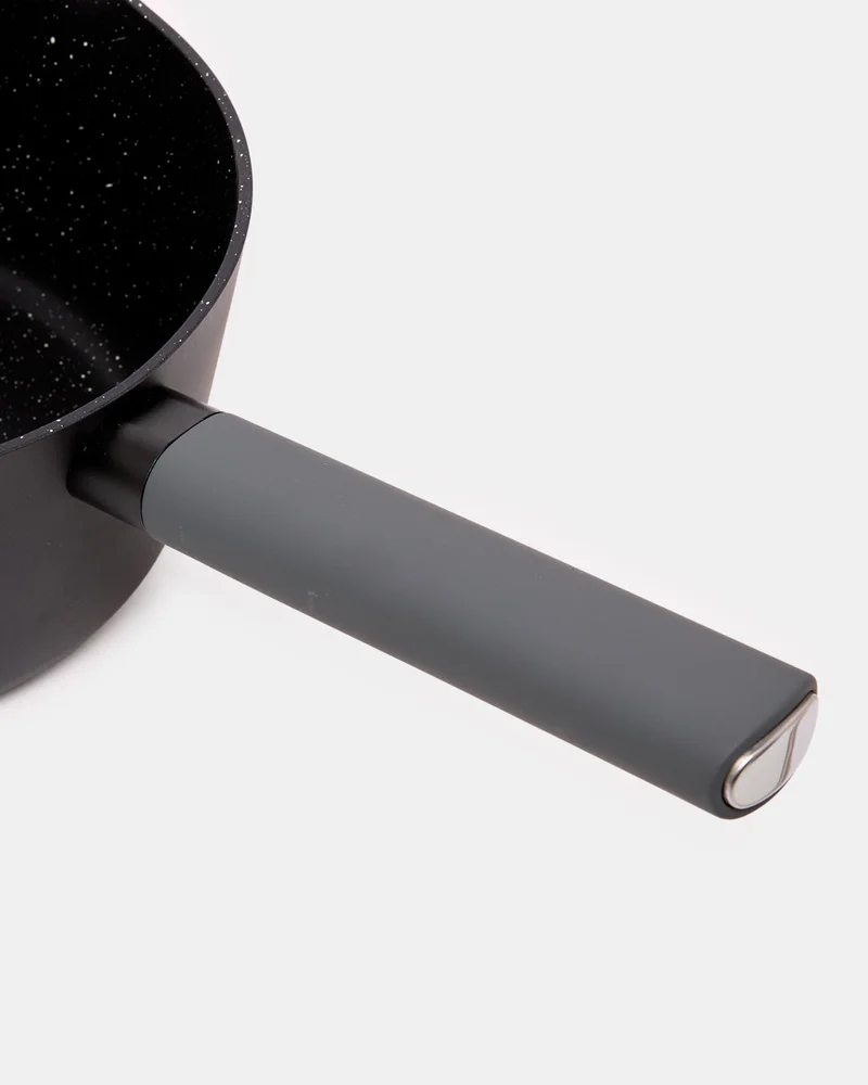 REDTAG Grey Marble Non Stick Saucepan With Glass Lid (20Cm)
