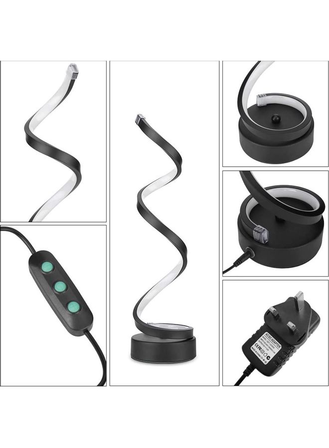إسكدنيا مصباح طاولة LED بتصميم حلزوني أسود one size centimeter - Image 3