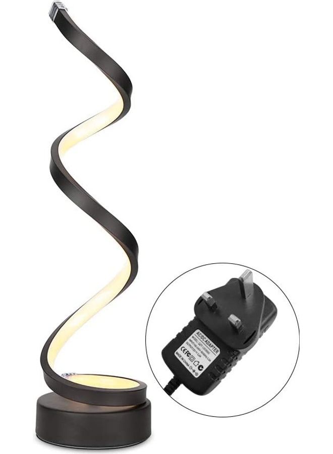 إسكدنيا مصباح طاولة LED بتصميم حلزوني أسود one size centimeter - Image 4