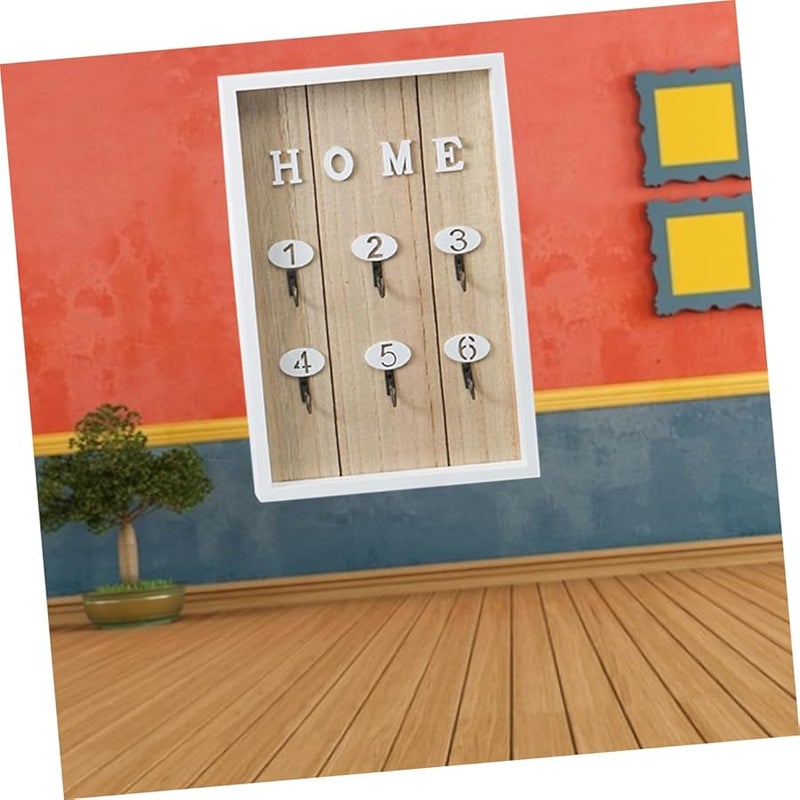 Unomor Wooden Wall Mounted Key Holder Organizer Decorative Rack Home Door Accessory - Image 4