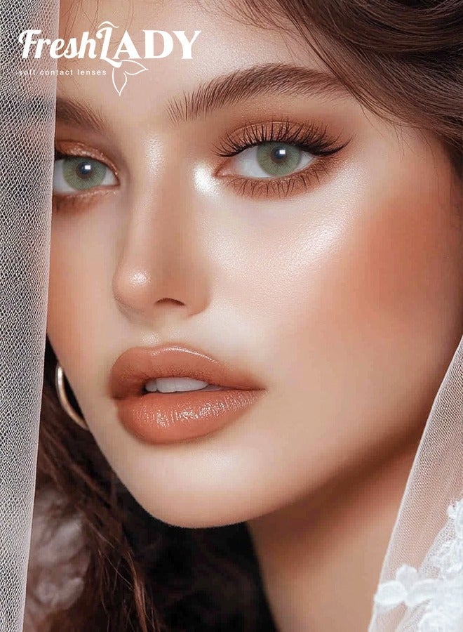 سيدة جديدة عدسات لاصقة ملونة خضراء من فريش ليدي للاستخدام السنوي - Image 4