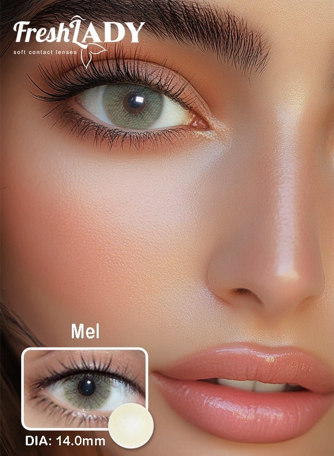 سيدة جديدة عدسات لاصقة ملونة خضراء من فريش ليدي للاستخدام السنوي - Image 2