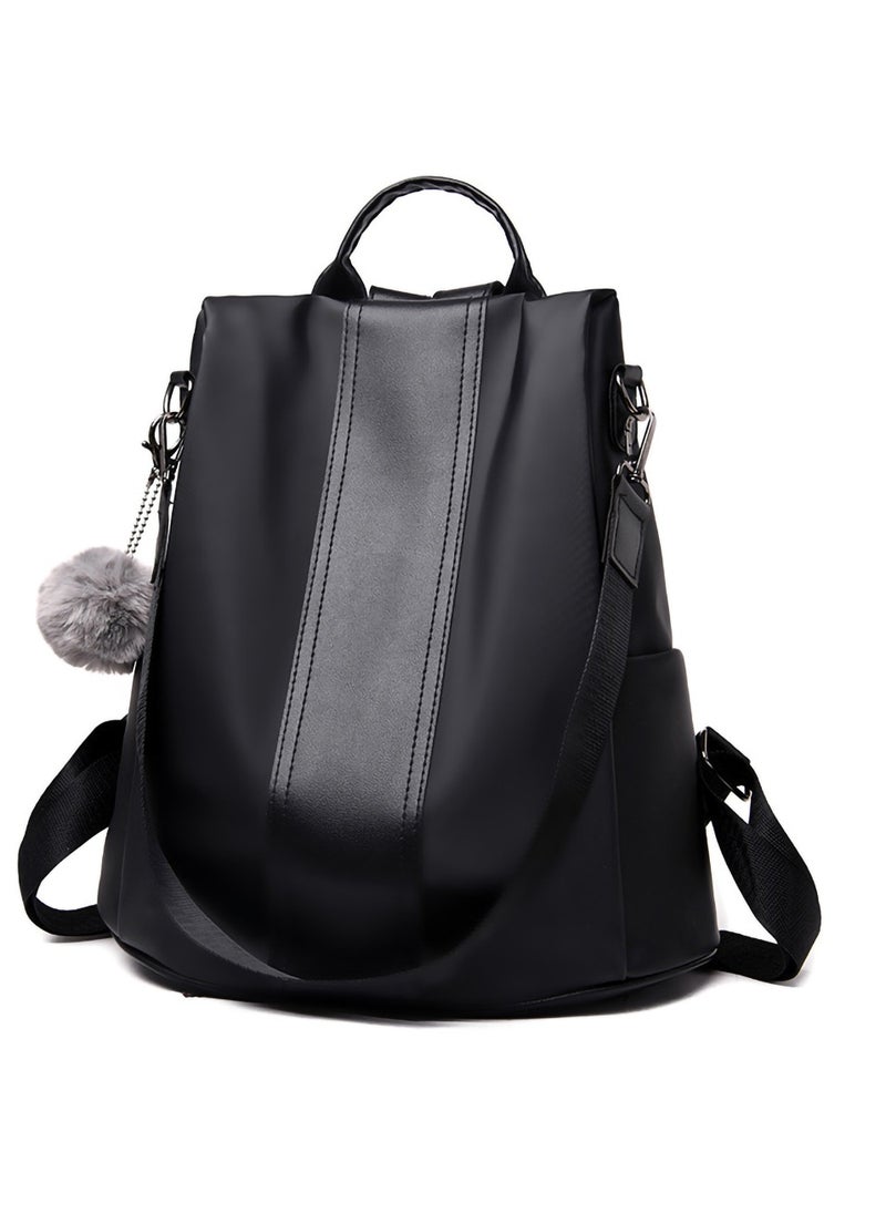 SYOSI - Women Backpack, Leisure Ladies Rucksack, Water-Resistant Nylon School Bags Anti-Theft Daypack Shoulder Bag, Elegant Modern For Work Shopping Travel (black) - Image 1