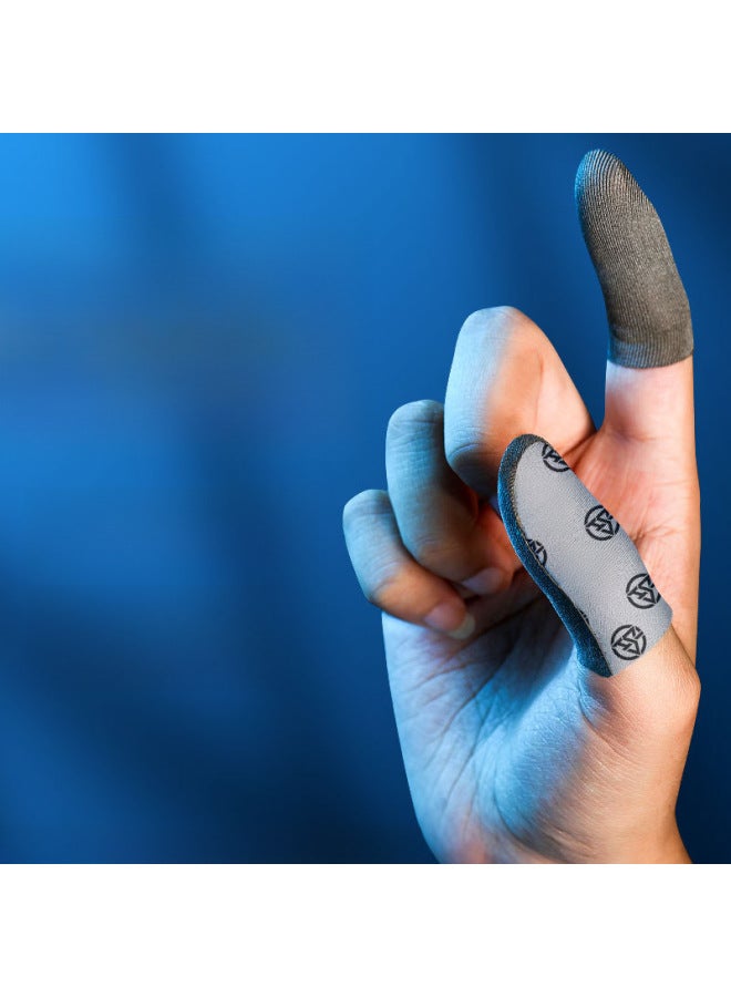E-Sports Game Finger Cover Sweat-proof Breathable Silver Cloth Finger Cover Ultra-thin Glass Non-slip King Hand Swim Finger Cover Chicken Eating Artifact-Product Color:Ultra-thin Silver Fabric Fiber  - Image 4