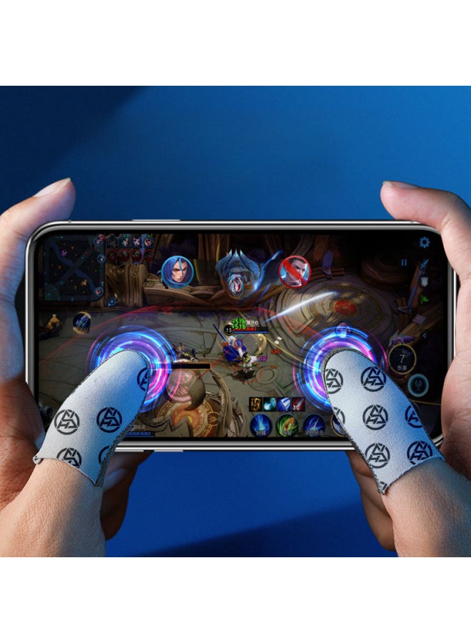 E-Sports Game Finger Cover Sweat-proof Breathable Silver Cloth Finger Cover Ultra-thin Glass Non-slip King Hand Swim Finger Cover Chicken Eating Artifact-Product Color:Ultra-thin Silver Fabric Fiber  - Image 5