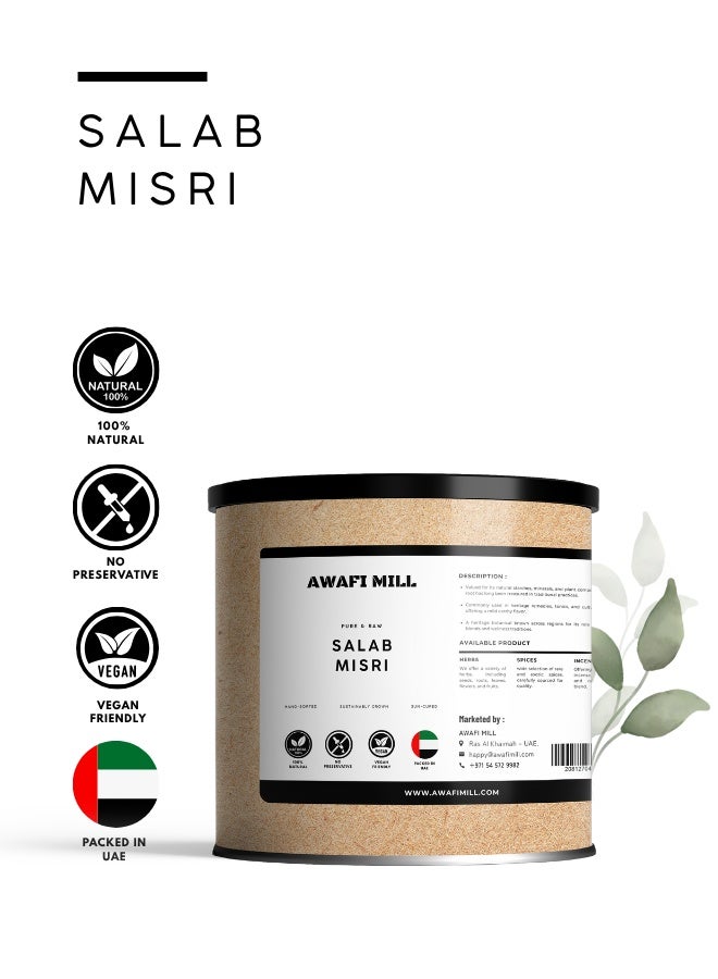 AWAFI MILL Salab Misri (Salep / Sahlab) – Food-Grade Orchid Tuber | Traditional Thickener for Hot Milk Drink, Puddings and Ice Cream - 100 g | 3.5 Oz - Image 2