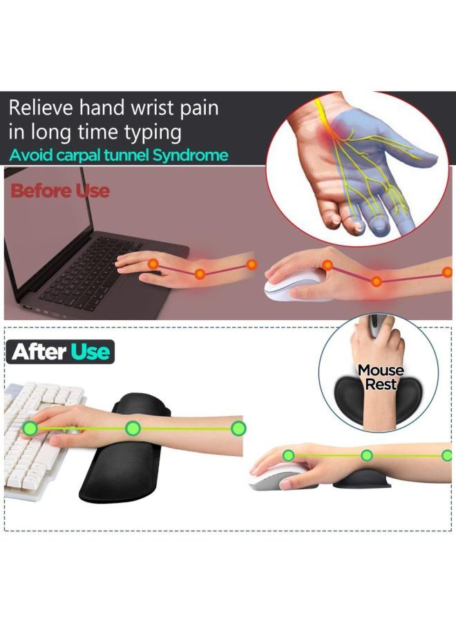 Y&D 2-Piece Wrist Rest Pad Set Black - Image 3