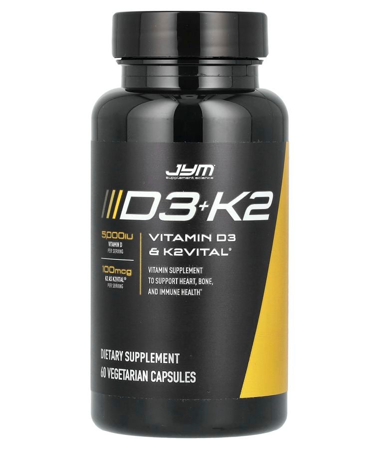 JYM Supplement Science D3+K2 60 Vegetarian Capsules