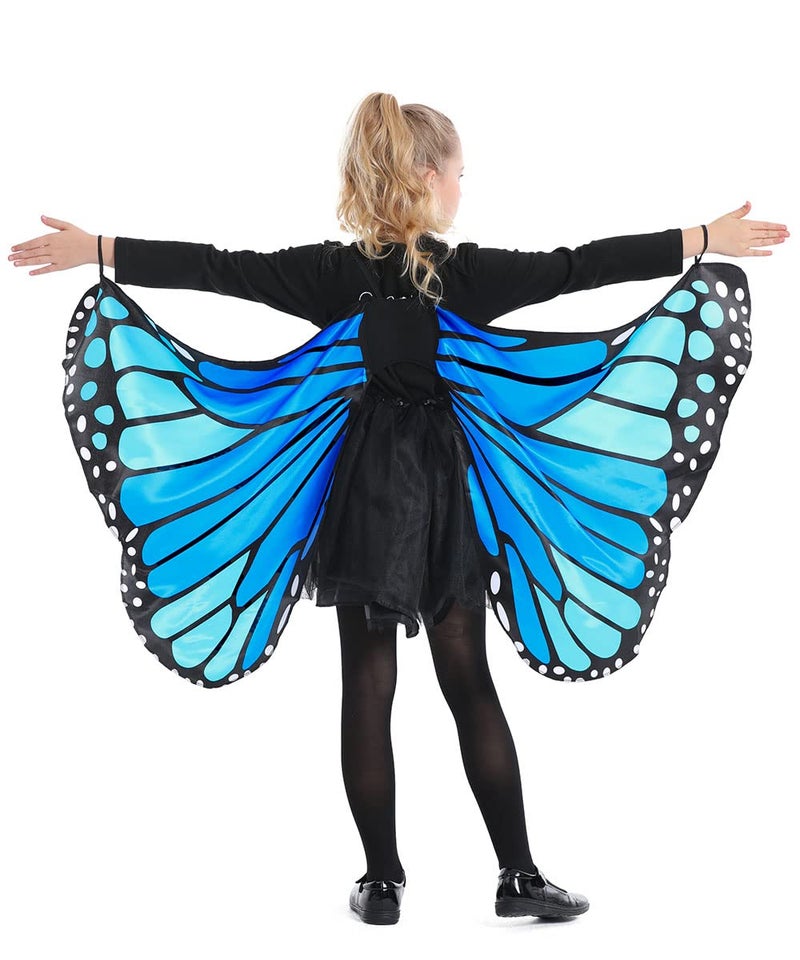Seasons Kids Monarch Butterfly Cape Wings, Blue, One Size - Image 4