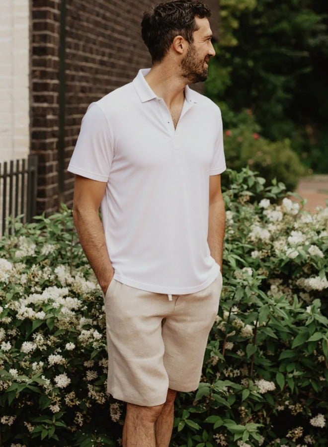 Men's polo shirt V-neck polo short-sleeved T-shirt Short-sleeved sports golf tennis T-shirt Casual V-neck summer shirt Classic polo shirt  - Image 3