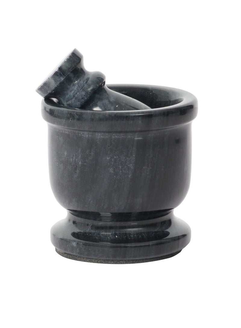 RADICALn Black Marble Mortar & Pestle Set | 2.5" Handmade Spice & Herb Grinder | Kitchen Accessories - Image 1