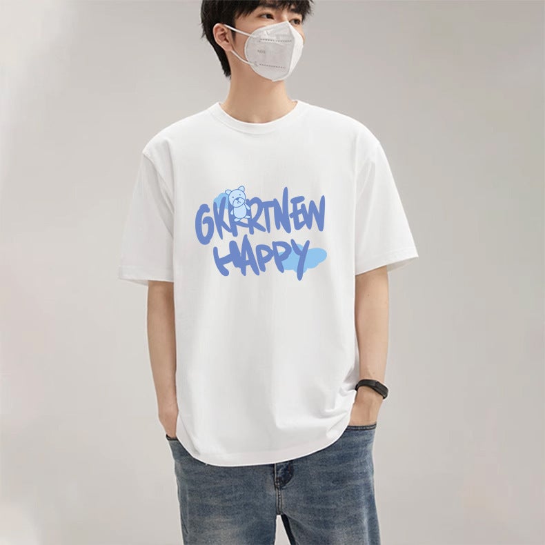 Youth Popular Short Sleeve T-Shirt 2024 Summer Men'S Casual Joker Loose Plus Size Crew Neck Jacket A Generation Of Hair - Image 3