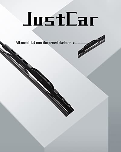 JustCar OEM QUALITY 18 18 Premium AllSeasons Durable Stable And Quiet Metal Frame Windshield Wiper Blades for 19952011 Ford Ranger1996 Chevrolet C1500 1995199819972001 Jeep CherokeeSet of 2 - Image 3