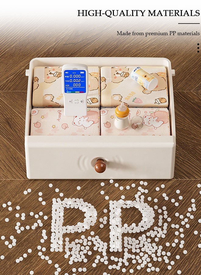 DUNISO Multipurpose 3-Drawer Storage Cabinet for Kitchen, Bathroom, Bedroom,Kitchen,Living Room,Office,Multifunctional Waterproof Design 3-Tier Vertical Storage Cabinets With Drawers, Slim Narrow Cabine - Image 3