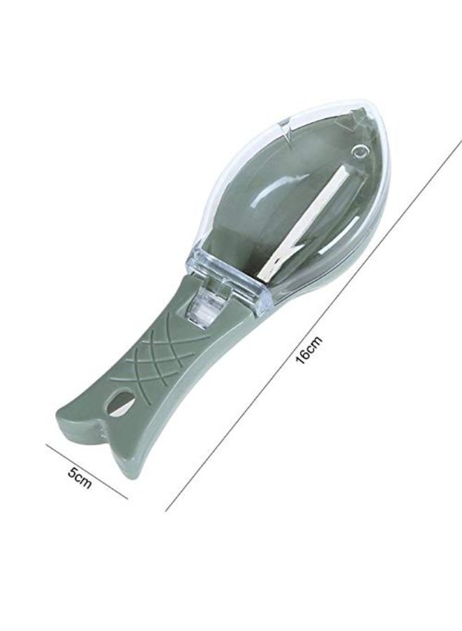 تفكيك سريع فرشاة جلد الأسماك، البلاستيك مقياس الأسماك كاشح، أداة تنظيف المطبخ البسيطة (الأخضر) - Image 2