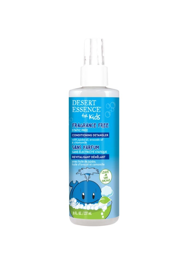 Desert Essence Kids Conditioning Detangler Spray 8.0 fl oz - Vegan, Gluten-Free. Cruelty-Free - Leaves hair smooth, shiny and easy to comb through - Gentle Formula (Unscented) - Image 2