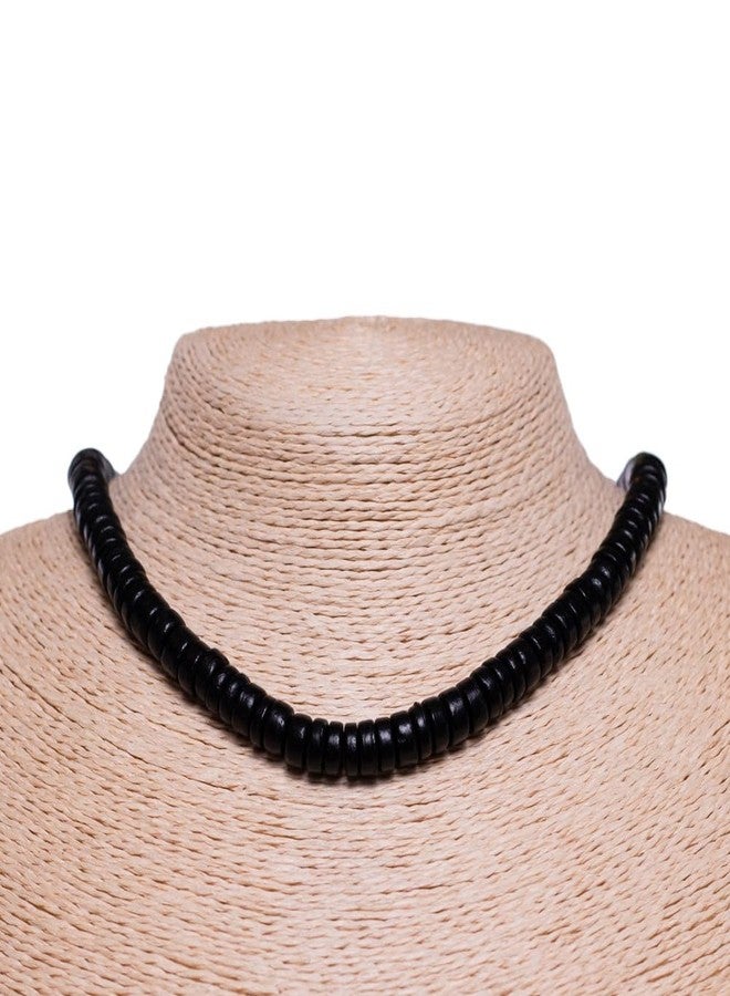 BlueRica Black Coconut Shell Beads Necklace - Image 3