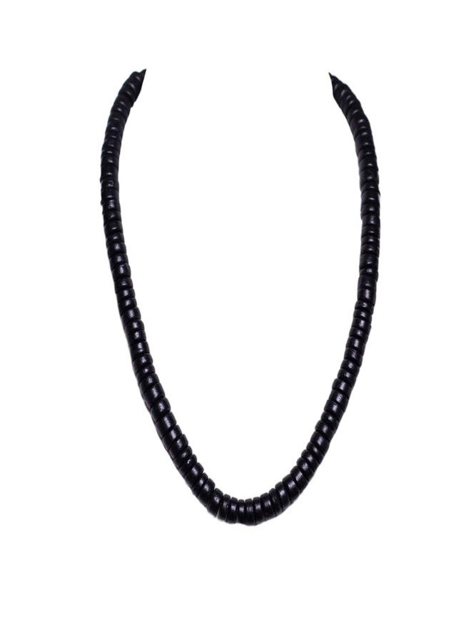 BlueRica Black Coconut Shell Beads Necklace - Image 1
