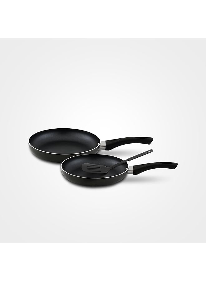 DELICI Frying Pan 2 Pes Set Twin Combo (26Cm & 20Cm) With Nylon Spatula, Nonstick Surface, Quick Heating, 10X Tougher Coating, Corrosion Resistant,Pfoa Free (Afp 2620) - Image 1
