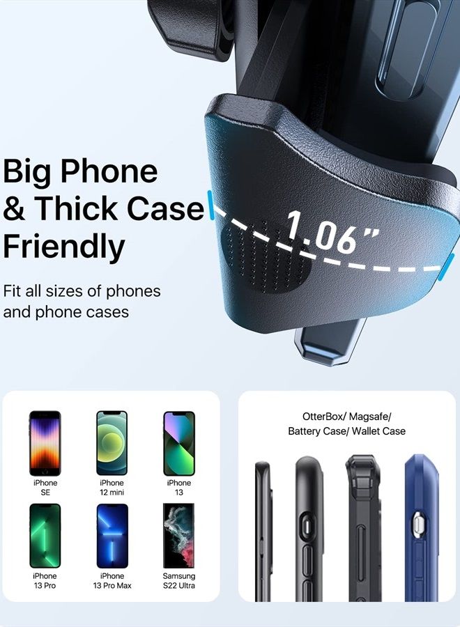 andobil Phone Mount for Car (Bumpy Roads Friendly) Cell Phone Holder Car — Easy Clamp Hands-Free Universal — Compatible with Dashboard-Windshield-Vent iPhone 14 13 12 Pro Max, Samsung S23 All Phones - Image 5