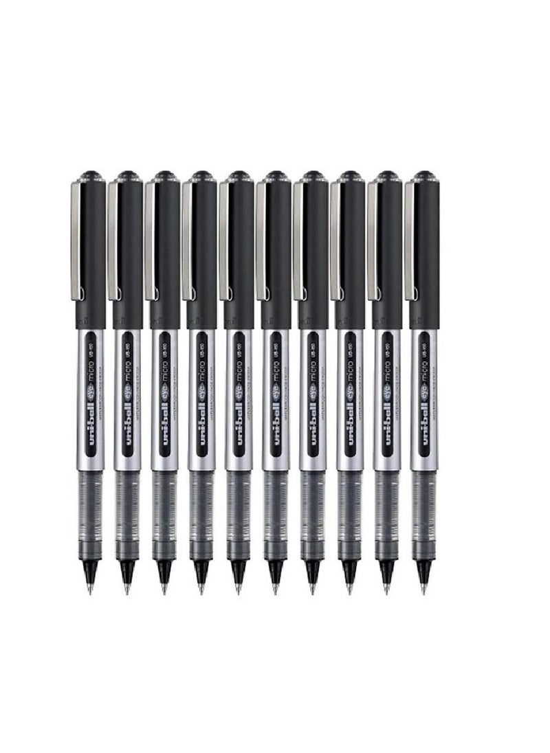 Uniball قلم حبر سائل Eye Micro Roller مكون من 12 قطعة برأس 0.5 مم وحبر أسود  - Image 3