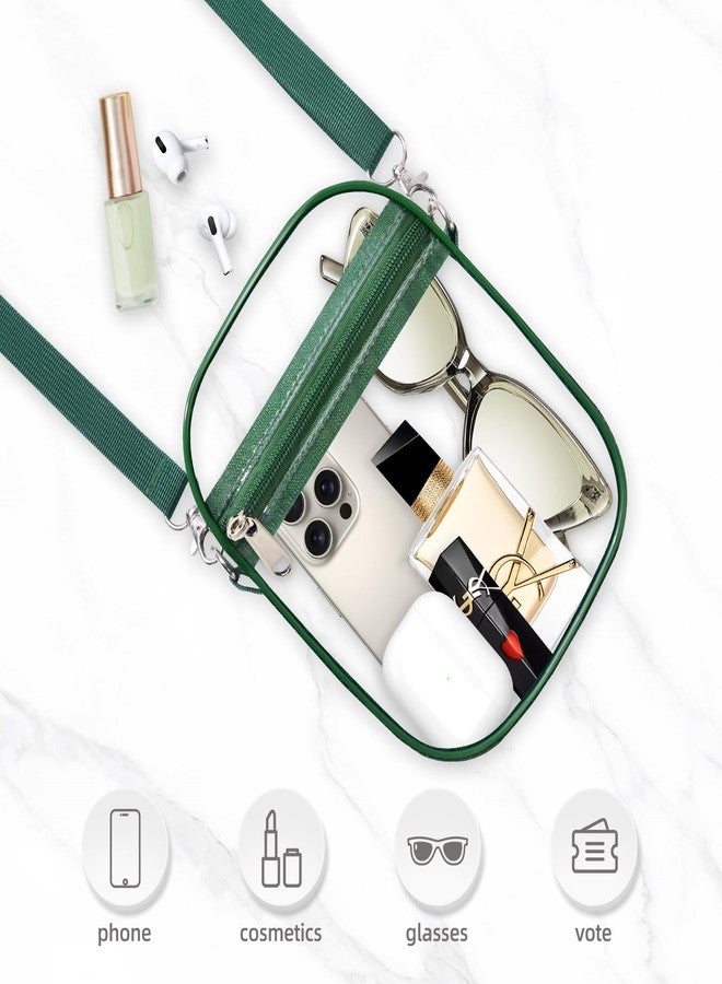 Fibrdoo Clear Crossbody Purse Bag, Clear Bag Stadium Approved with Front Pocket for Concerts Sports Festivals, Clear - Image 5