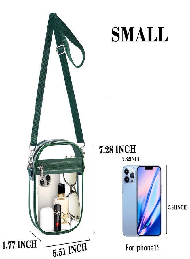 Fibrdoo Clear Crossbody Purse Bag, Clear Bag Stadium Approved with Front Pocket for Concerts Sports Festivals, Clear - Image 3