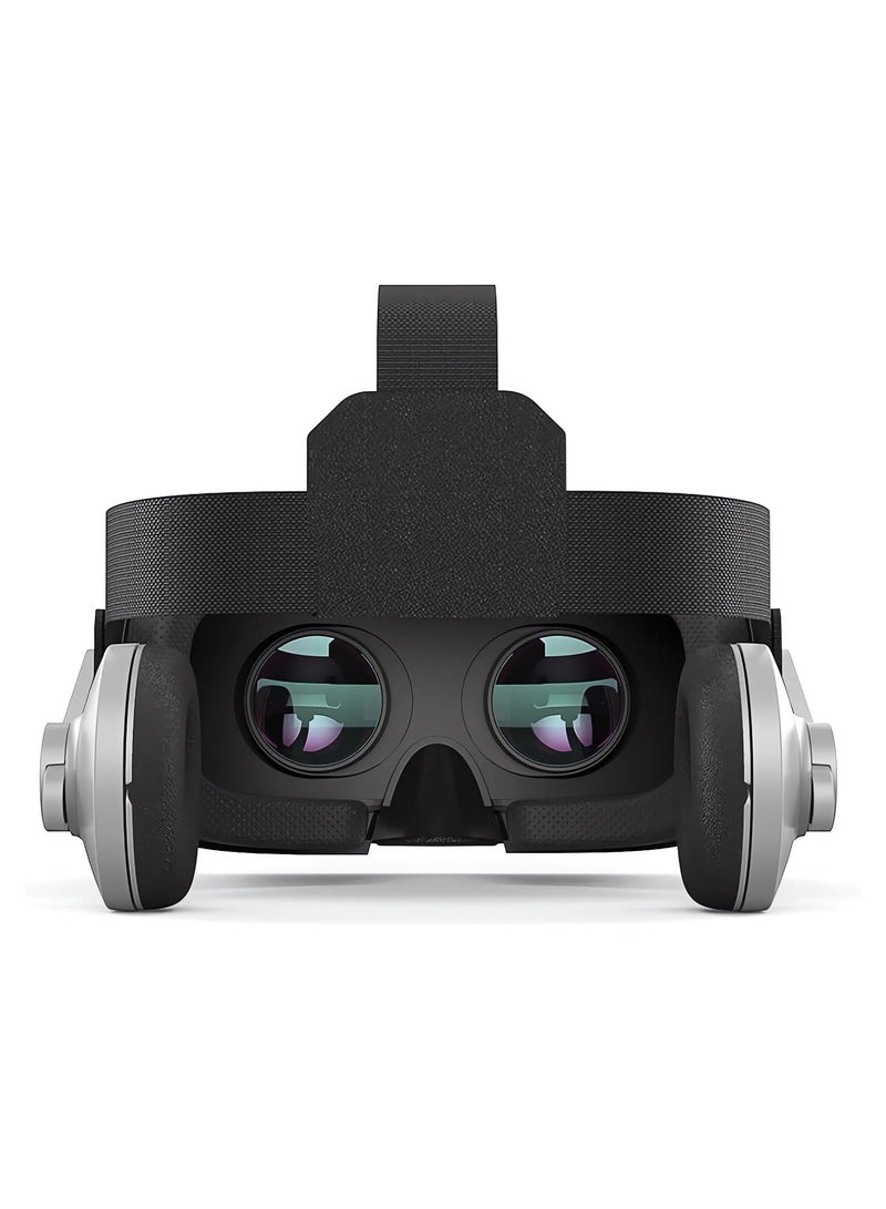 سماعة رأس VR، سماعة VR ثلاثية الأبعاد مع وحدة تحكم عن بُعد، نظارات الواقع الافتراضي VR مجموعة نظارات VR ثلاثية الأبعاد، وحدة تحكم، نظارات VR قابلة للتعديل تدعم الهواتف الذكية بحجم 4.7-6.0 بوصات - Image 2