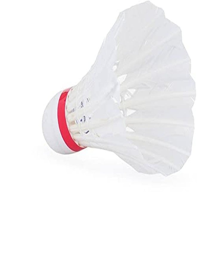 DESCTIDY Feather Badminton Shuttlecock - Speed 76 - Cork Bottom - Tournament Grade - Durable White (Pack of 10 in A Box) - Image 1