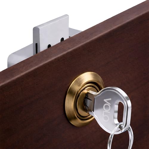 VOLO Furniture Cupbord Lock For Drawers And Cabinets, Cupboard/Cabinet/Safety/Wardrobe/Furniture Almirah Cam Locks For Home And Office (35Mm, Black Matt) - Image 1