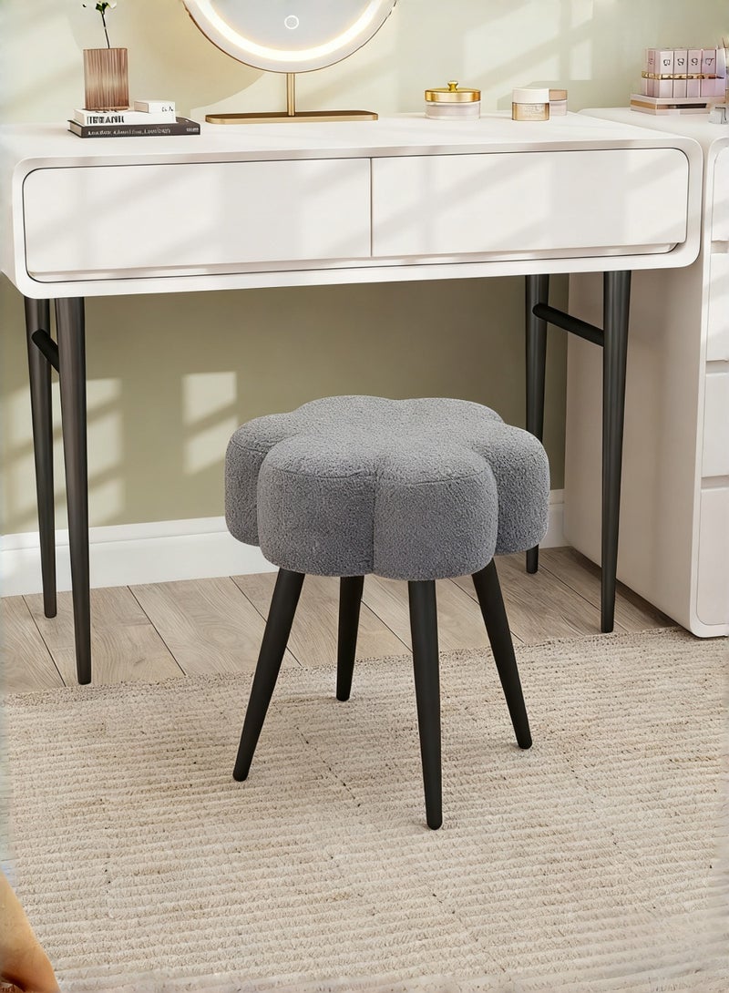 EzzySo كرسي حديث بمقعد قماش فاخر، كرسي مكياج، كرسي مريح مع تصميم منحني حديث مناسب لغرفة النوم، غرفة المعيشة، غرفة الدراسة - Image 1