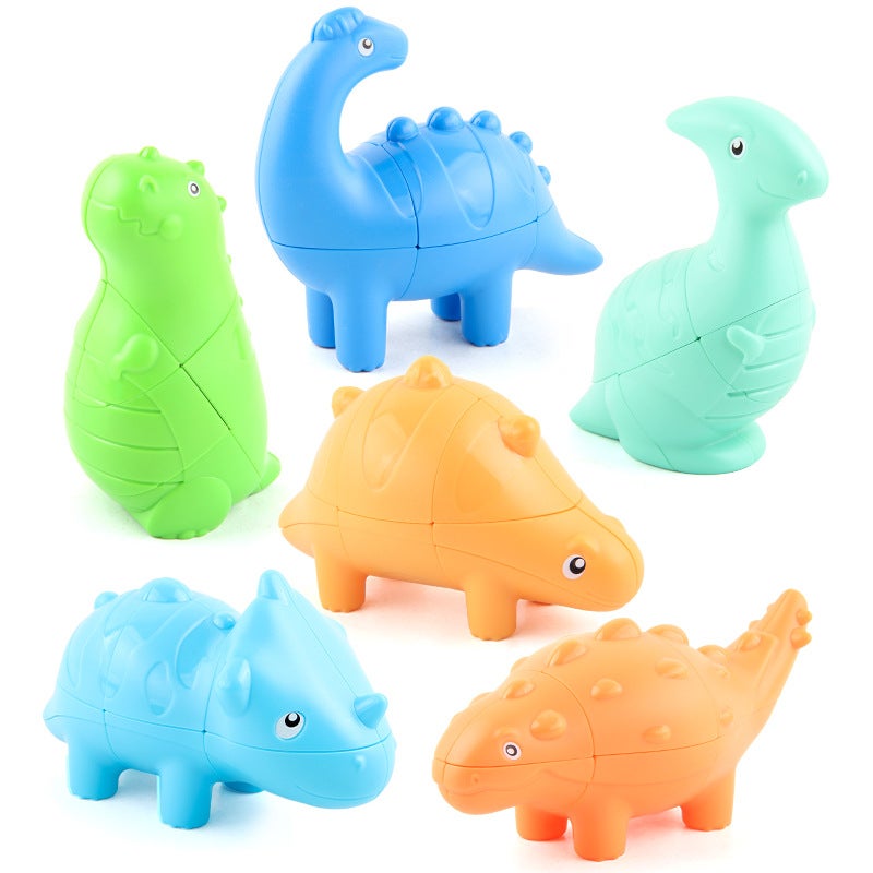New Product Simulation Animal Dinosaur Rubik'S Cube Second-Order Solid Color Alien Dinosaur Stegosaurus Decompression Rubik'S Cube Toy - Image 2
