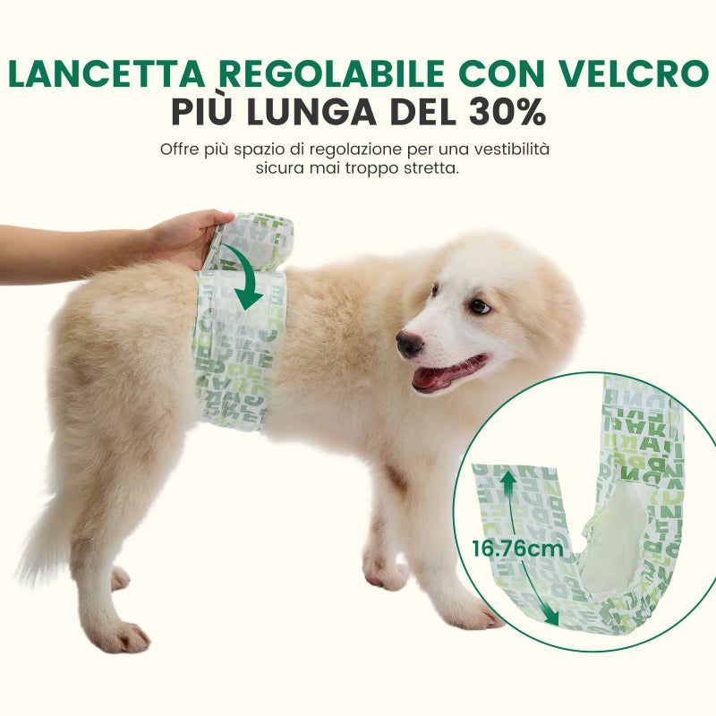 Gardner Pet Male Dog Diapers Disposable 50 Ct, Male Dog Wraps with Wetness Indicator & Flashdry Gel Technology, Dog Diapers Male for Puppy Training, Marking, Incontinence, Travel - Medium - Image 5