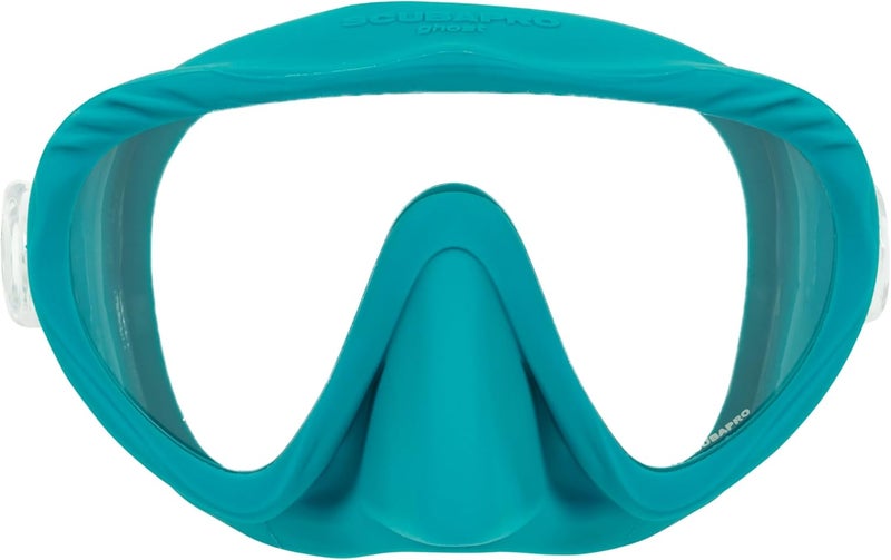 Scubapro SCUBAPRO Ghost Scuba Dive Mask LowVolume Frameless Design wUltra Clear Single Lens Silicone Skirt and EasyAdjust Strap Buckles Turquoise - Image 2