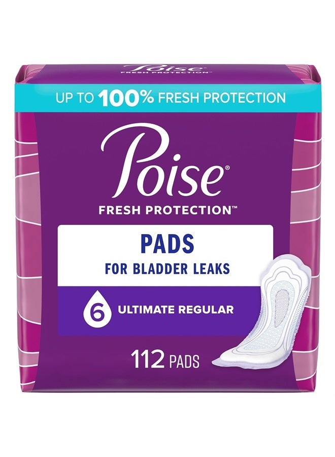 Poise حفاضات السلس وحفاضات ما بعد الولادة، 6 قطرات امتصاص قصوى، طول عادي، 112 قطعة - عبوتان من 56، قد يختلف التعبئة - Image 1