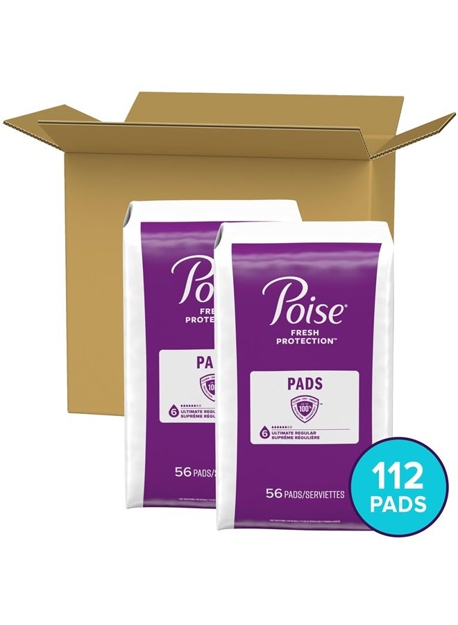 Poise حفاضات السلس وحفاضات ما بعد الولادة، 6 قطرات امتصاص قصوى، طول عادي، 112 قطعة - عبوتان من 56، قد يختلف التعبئة - Image 2