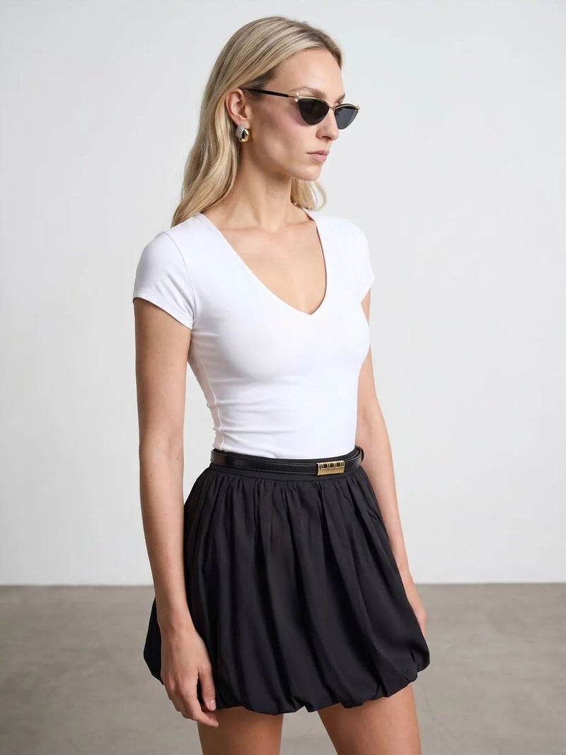 DILVIN Slim Fit V-Neck Knit Blouse - Image 2