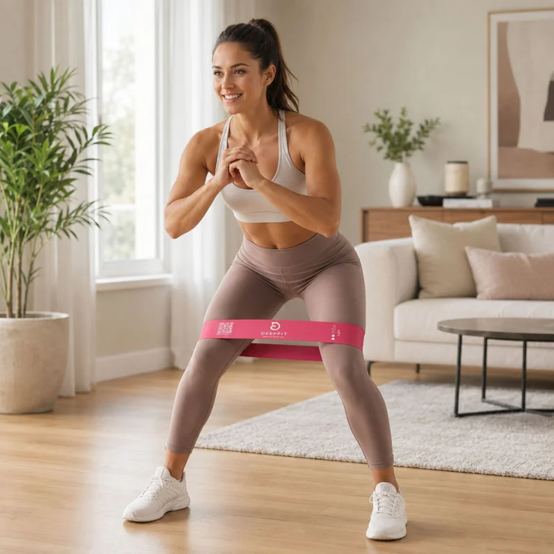 DEEPFIT Short Loop Resistance Band Pink (Natural Latex)-Pack of 3