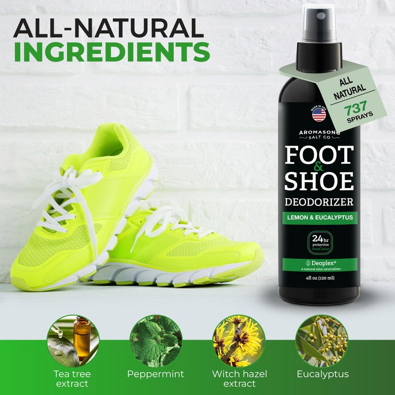 Aromasong Natural Shoe Deodorizer and Foot Spray - 24-Hour Freshness Foot Odor Eliminator for Feet - Extra Strength Fresher for Smelly Shoes & Stinky Feet Spray with Refreshing Scent, 4oz - Image 4