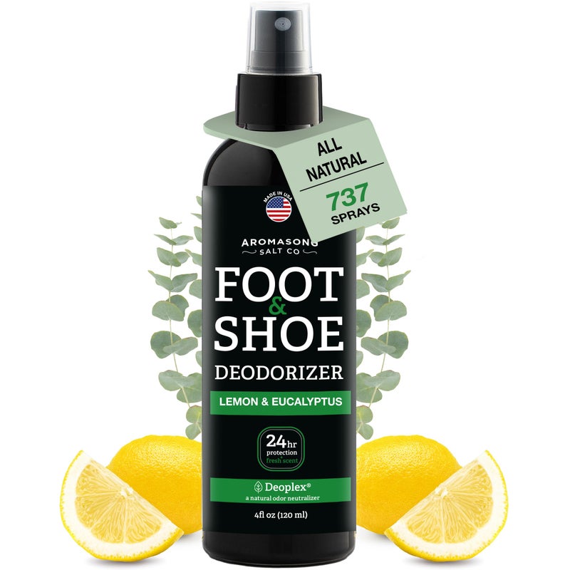Aromasong Natural Shoe Deodorizer and Foot Spray - 24-Hour Freshness Foot Odor Eliminator for Feet - Extra Strength Fresher for Smelly Shoes & Stinky Feet Spray with Refreshing Scent, 4oz - Image 1