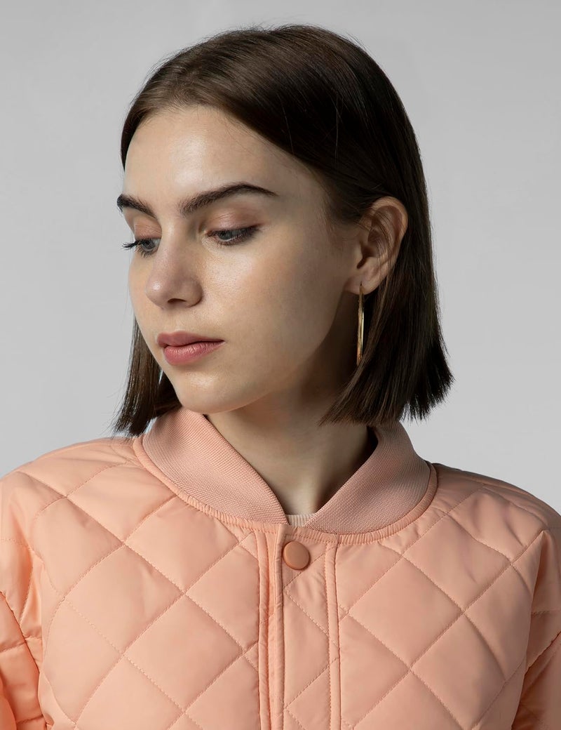 FYLTR Women's Winter Puffer Standard Length Jacket with Patch Pockets - Stylish Boxy Fit | Full Sleeves | Extended Placket | Snap Button | Casual Winterwear for Women, Orange - Image 4