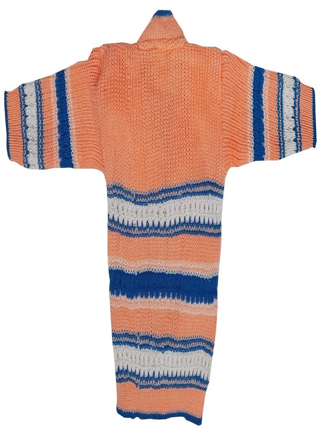Timatim Baby Sweater Set Full Sleeves Sweater, Full Pant, Cap & Booties Set for Baby Boys and Baby Girls (6-12 Months, Peach) - Image 5